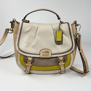 Coach Madison Annabelle cream tan Yellow Women's Bag 2 way. NWOT. Box and Dusty